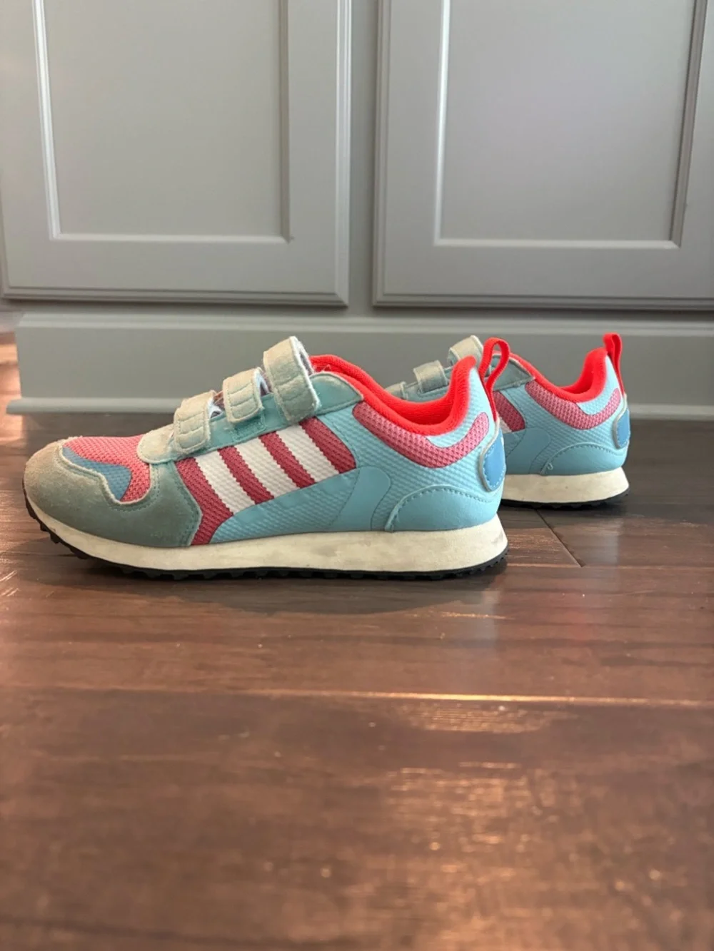 Adidas Originals Kids ZX 700 HD CF – Light Blue/Pink – Size US 3 / EU 35 - Picture 4 of 7